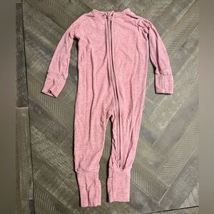 Little Sleepies Heather Mauve Zippy, GUC, 3-6 months